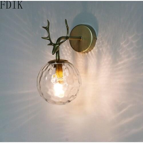 Nordic Wall Lamp Bedroom Bedside Modern Minimalist Wall Light Room Kitchen Stairs Personality Fashion Antler Lighting Fixtures