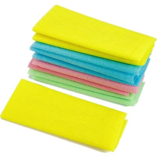 2018 New 1/2Pcs/pack Exfoliating Nylon Beauty Skin Bath Shower Towel Body Cleaning Washing Mesh Towels Scrubbers Products