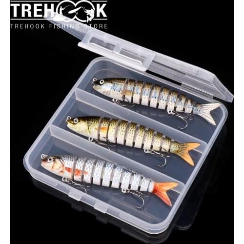 TREHOOK 3pcs Lifelike Fish Crankbaits Fishing Lure Set 10cm 10g Sinking Wobbler For Pike Fishing Accessories Artificial Bait Kit
