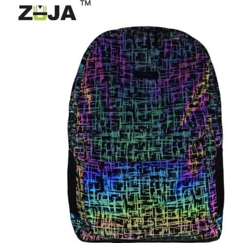 ZUJA 2020 New Multifunction Fashion Rainbow Reflective Bag Colorful Casual School Bag Large Capacity Drawing Board Backpack