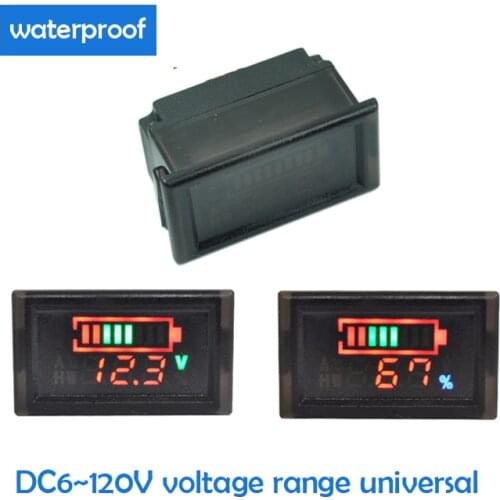 Low Voltage Alarm Waterproof Voltage Lithium Battery Fuel Gauge Display Battery Detection 12V/60V/48V/72V