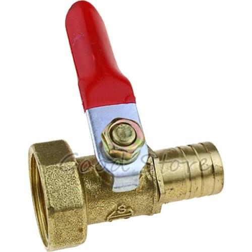 1/8'' 1/2'' 1/4'' 3/8'' Female Thread Connector Joint Copper Pipe Fitting Coupler Adapter Brass Barbed ball valve