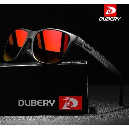 DUBERY New Classic Design Polarized Sunglasses Men UV400 Mirror Lens Driving Square Sports Sun Glasses for Men Male Shades A15
