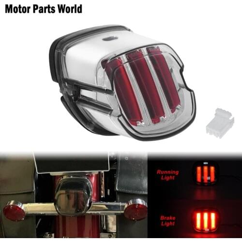 Motorcycle 12V Brake Turn Signal Taillights License Plate LED Tail Light For Harley Sportster XL883 1200 Dyna Softail Touring