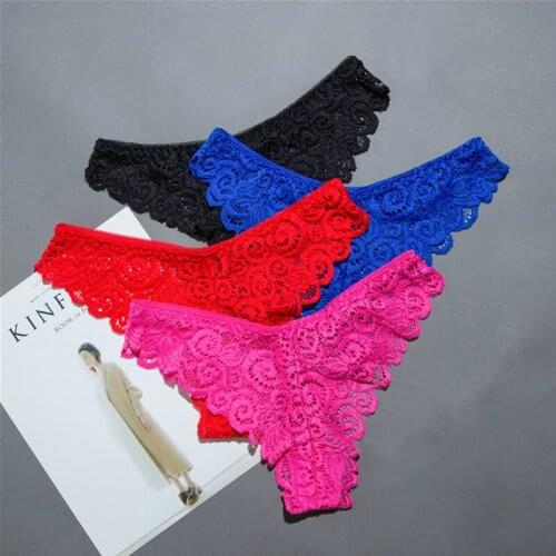 Sexy Lace Panties Underwear Woman Thong G-String T-back Female Underwear For Woman Sexy Lace Thongs 1/2/3pcs Calcinhas