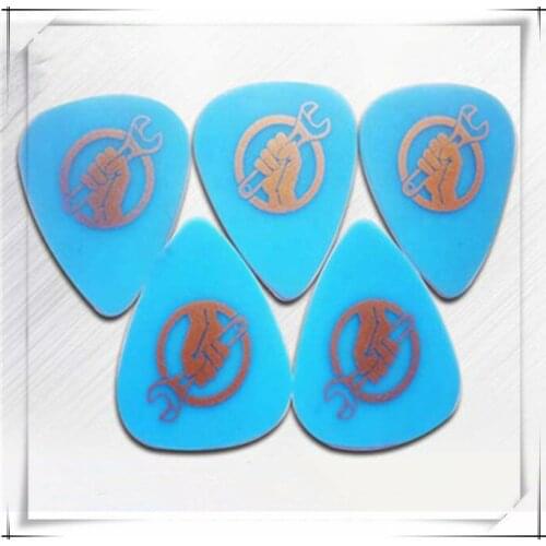 1.0mm thick white nylon guitar picks,guitar plectrums with front and back printing