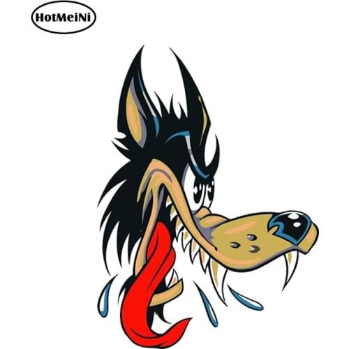HotMeiNi Big-Bad-Wolf Car Sticker Vinyl Car Styling Accessories Waterproof Funny DIY Car Body Decals 15*13cm