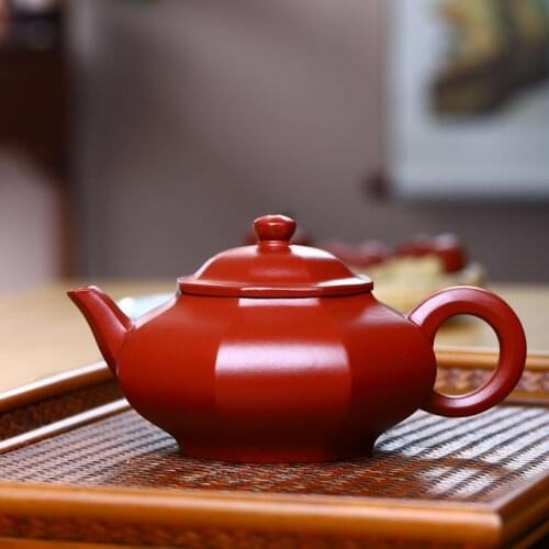 ★Yixing recommended manufacturers selling] six-party request of fine ore dahongpao all hand teapot tea sets