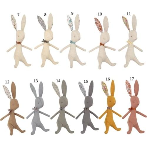1Pc Baby Rabbit Stuffed Dolls Newborn Sleeping Plush Toy Appease Toy Infant Baby Photo Prop Gift Christmas Gift Home Decor