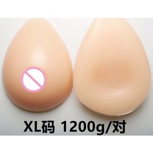 1200g/pair D Cup realistic silicone breast forms mastectomy Bra false Boobs tits fake nipples prosthesis faux seins Shemale
