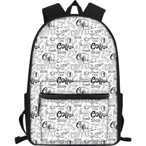 16 Inch Cartoon Alphabet Backpack Fashion Casual Travel Camp Polyster Unisex Shoulders Bags