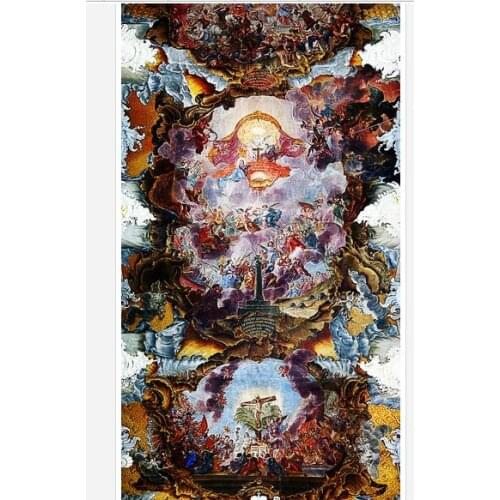 3d wallpaper 2015 custom mural 3d non-woven wallpaper European religious narrative zenith mural Ceiling mural
