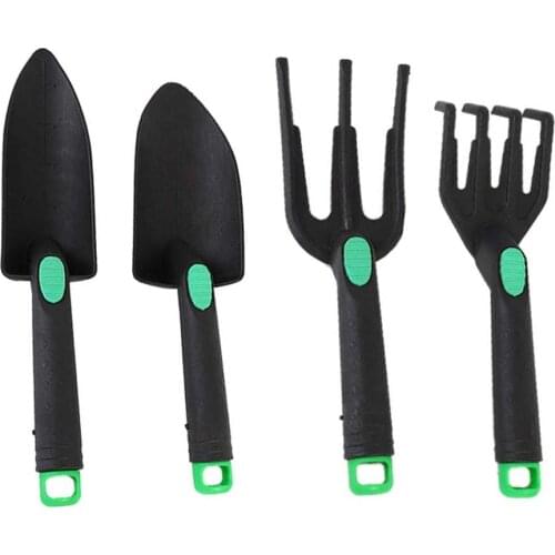 4Pcs/Set Non Slip Handle Shovel Rake Spade Succulent Potting Garden Planting Kit