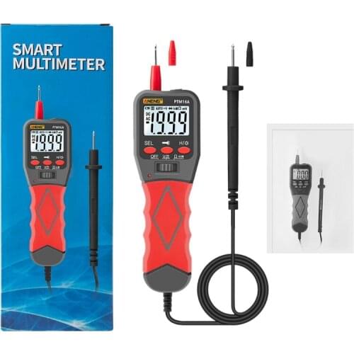 PTM16A Auto-Range Pen Multimeter 1999 Count AC/DC Data Retention with Flashlight