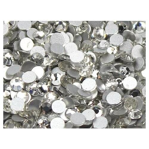 Free Shipping! 144~288pcs/lot,ss30~ss50 (6-12mm) Crystal Clear Color Flat Back Nail Art Non Hotfix Beads