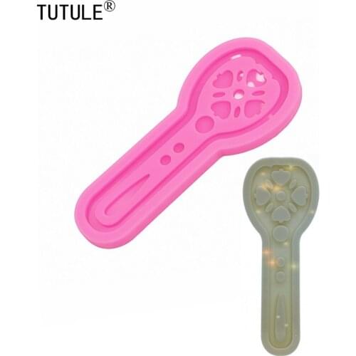 Shiny Mini Microphone Earring Epoxy Keychainfor Jewelry Making Mold,Flexible Food Grade Silicone Mold,Epoxy Clay Polymer Mold