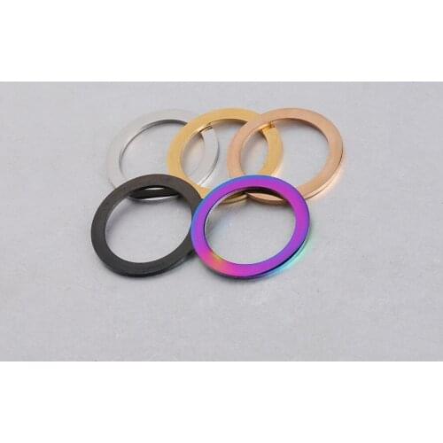 Fnixtar 20Pcs Round Circle Charms Mirror Polish Stainless Steel Connector Charms For DIY Making Necklace Braid Bracelet Earrings