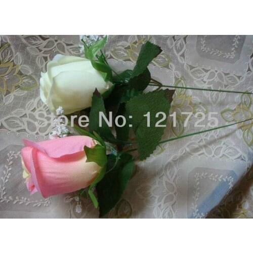 Silk artificial single rose flowers artificial plants,7 colors for choose