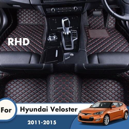 RHD Custom Carpet For Hyundai Veloster 2015 2014 2013 2012 2011 Car Floor Mats Car Styling Auto Interior Accessories Foot Pads