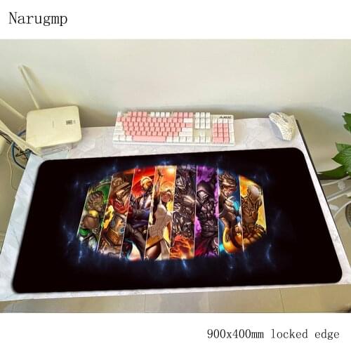Overwatch mouse pad Birthday Computer mat 900x400x3mm gaming mousepad large present padmouse keyboard games pc gamer desk