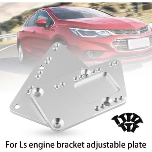 2Pcs LS Engine Mounts Billet Sturdy Aluminium LS Motor Mount Adapter Plates for Chevy
