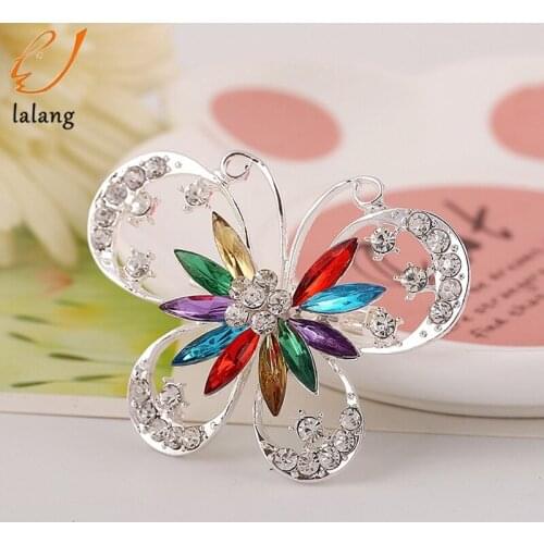 Hot Selling Fashion Jewel Butterfly Brooches For Women Or Girls Jewelry Gifts