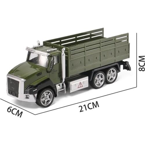 Diecast Military Transport Vehicle Sound Light Pull Back Car Model kids Toys Gift For Children