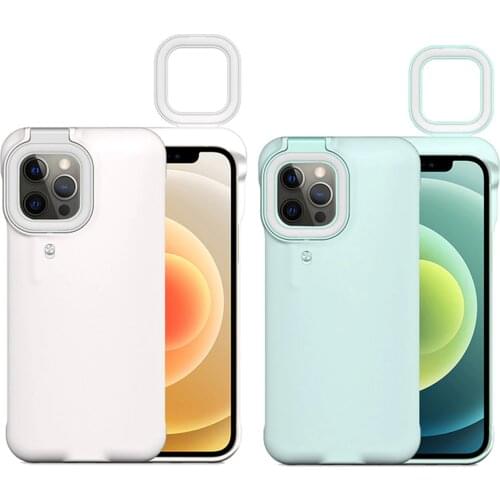 Make-up Light Mobile Phone Case Beauty Selfie Live Broadcast Ring Flash Mobile Phone Case For iPhone 12Pro Max Light-ning Interf