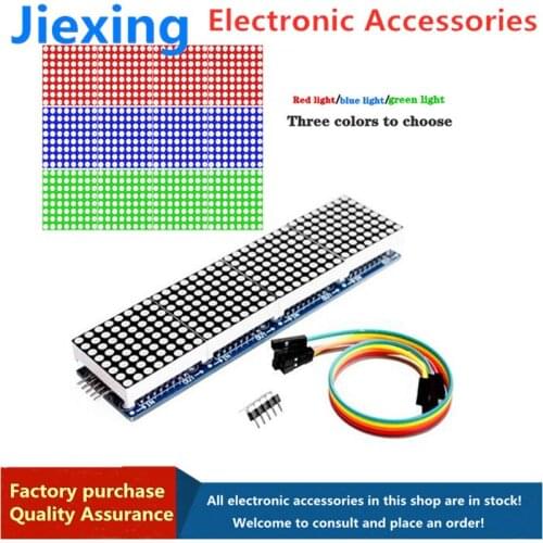 MAX7219 dot matrix module control single chip microcomputer module 4 in one display to send 5P line (H6A4)