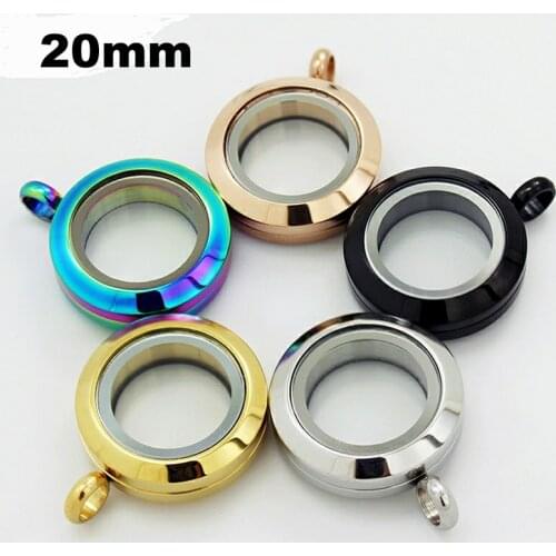 Jewelry for Women Necklace Key chain Collar20mm Living Floating Glass Memory charms Locket medallion stainless steel locket gift