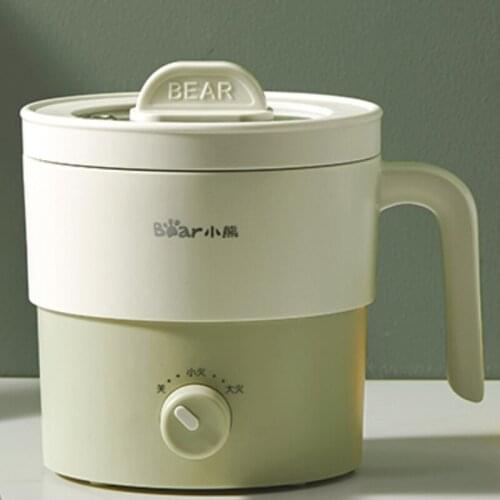 1L Multi-function Electric Steamer Single Layer Hot Pot Mini Rice Cooker Non-stick Pot Bear/DRG-P10F1