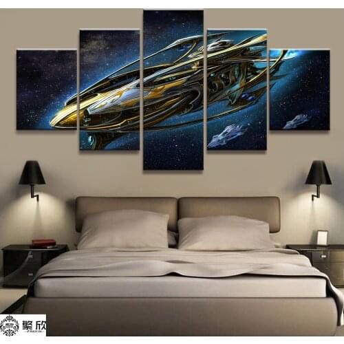 Home Decor Modular Canvas Picture 5 Piece StarCraft Game Painting Poster Wall For Home Art Canvas Painting Wholesale