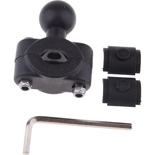 Motorcycle 1" Ball Adapter Phone GPS Holder Rear View Mirror 17mm Clamp