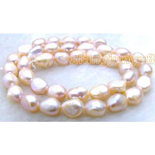 Qingmos Natural 7-9mm Baroque Pruple Pearl Beads for Jewelry Making DIY Necklace Bracelet Earring DIY 14'' Loose Strands l591