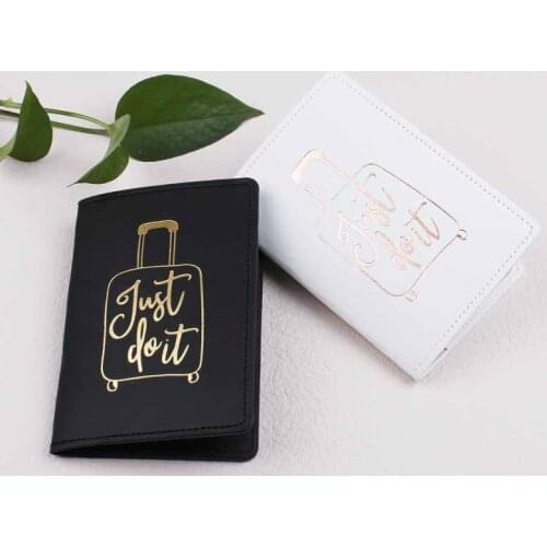 Luggage Hot Stamping Couple Passport Cover Card Case Women Men Travel Credit Card Holder Travel ID&Document Passport Holders