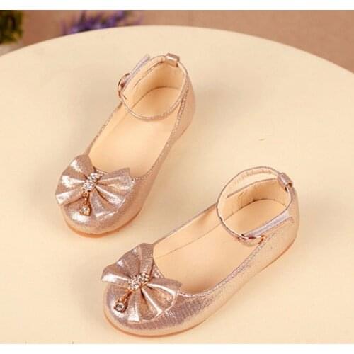 Bowknot Crystal Princess Shoes Children Infant Kids Baby Girls Dance Shallow Single Shoes Baby for girls chaussure enfant fille