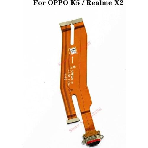 Original For OPPO K5 Realme X2 USB Charging Port Dock Flex Cable Quick Charge Charger Plug USB Motherboard Connector Replacement