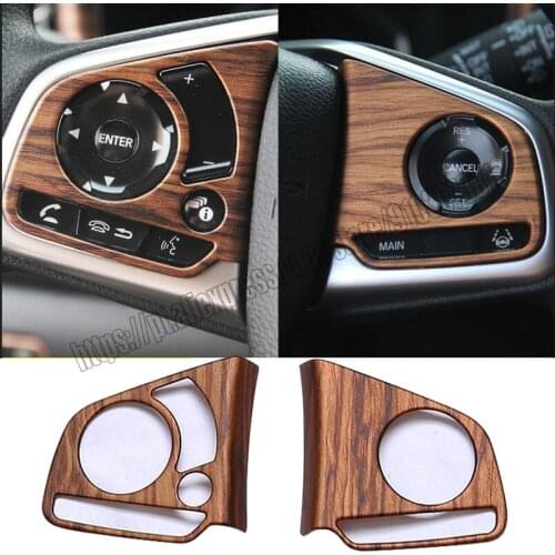 Peach wood grain Steering Wheel Cover Trim for Honda CRV CR-V 2017 2018 2019 2020 2021