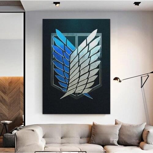 Attack on Titan Survey Corps Poster Anime Canvas Wall Art Decoration prints for living room Home decor painting No Frame