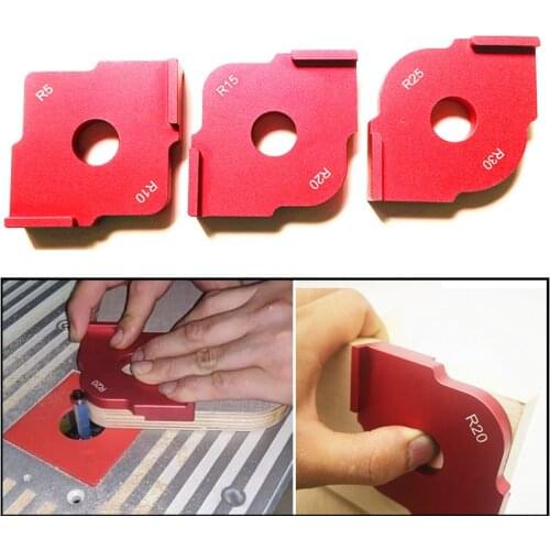 Wood Panel Radius R Plate Quick-Jig Router Table Bit Corner Jig Trimming Machine Engraving Machine Round Corner Template Kit