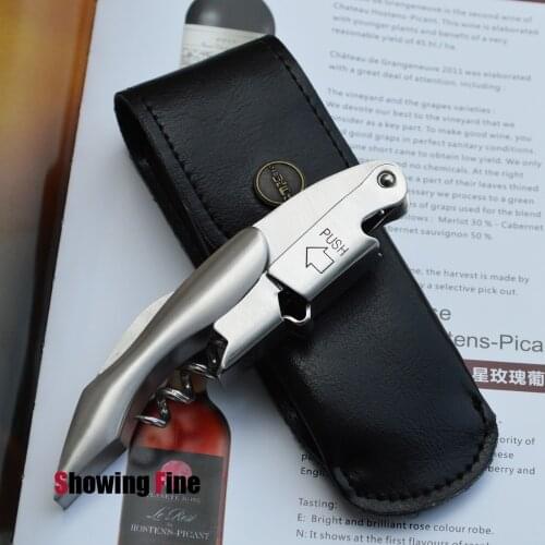 Screwpull 2-Steps Wine Corkscrew Opener Wine Bottle Opener Made of High Quality Stainless Steel Two Hinges Waiters Hot Sale