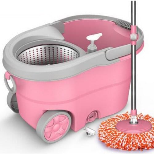 150205/High quality stainless steel mops/No hand wash lazy mop/Carbon steel rotary shaft/Household Rotary mop