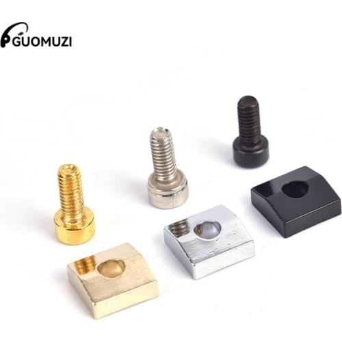 1 Set Electric Guitar Tremolo Bridge String Locks Guitar Strings Locking System Metal Nut Block & Clamp Hex Screws