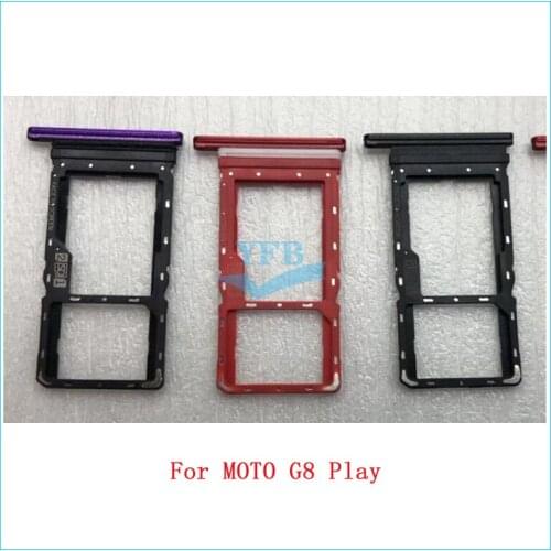 10pcs For Motorola Moto G8 power Sim Card Tray SD Card Reader Socket Slot Holder Replacement Part