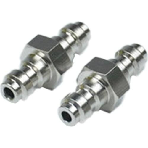 2pcs 4500PSI PCP Paintball Airsoft Stainless Steel Both End Male Quick Disconnect Adaptor Double Male Fill Nipple