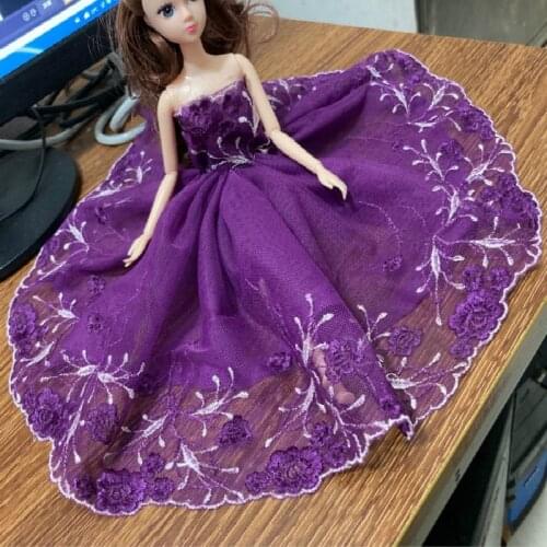 3 yards Lace Fabric Purple Leaf Blossom Flower Mesh Flowers Tulle Mesh Lace Wide Clothes Accessories For Garments And Wedding