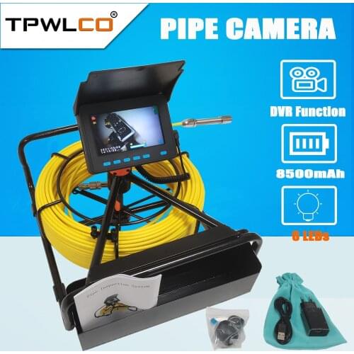 6 LEDs Light 4.3'' Color Camera for Water Pipe Leak Detection CCTV Endoscope Pipeline/Drain/Sewer/Pumbing Inspection System Set