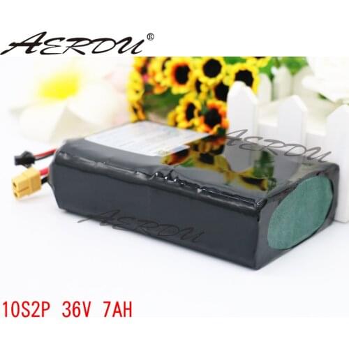 AERDU 36V lithium ion battery pack 10S2P 7Ah 18650 For electric scooter skateboard ebike XT60 SM 2P 450W 37V 10s2p