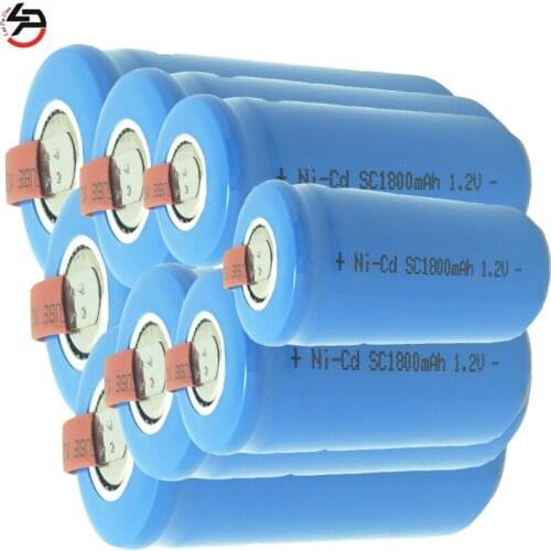 Laipuduo 8pcs SC Rechargeable batteries 1.2v 1800mah SC power bank 1800mah SC accumulator SUB C battery
