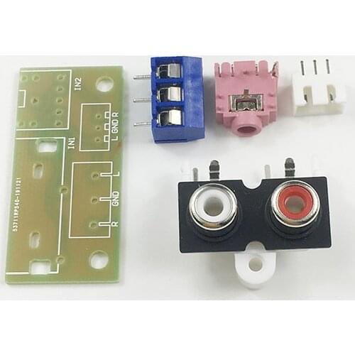 Audio Input And Output Adapter Wiring Lead Plate RCA Lotus 3.5mm Plug Socket PCB Terminal Block